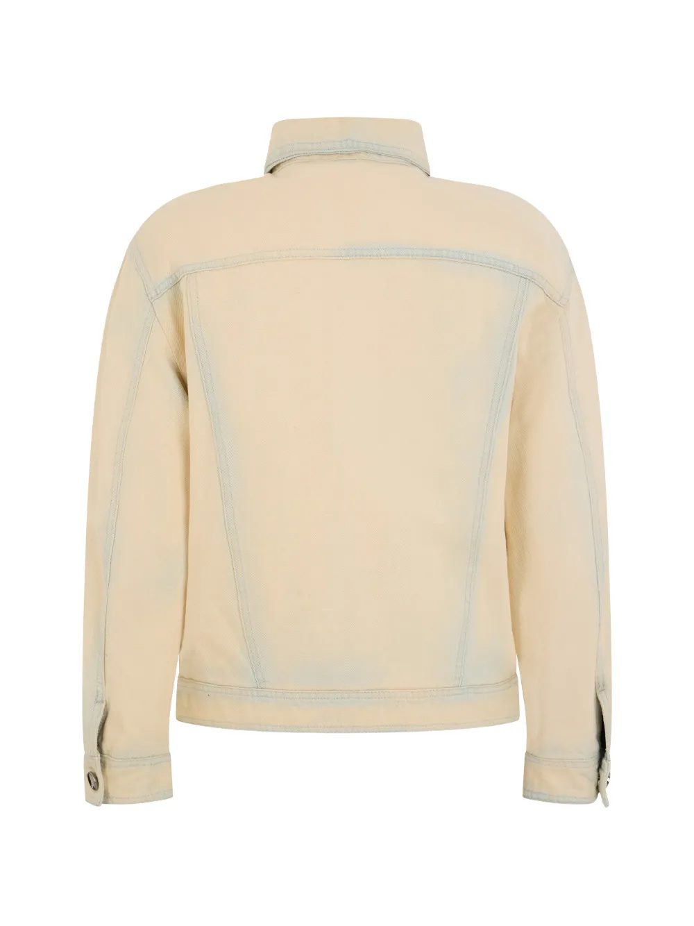 Moorer Ardea-P denim jack met vervaagd effect Geel