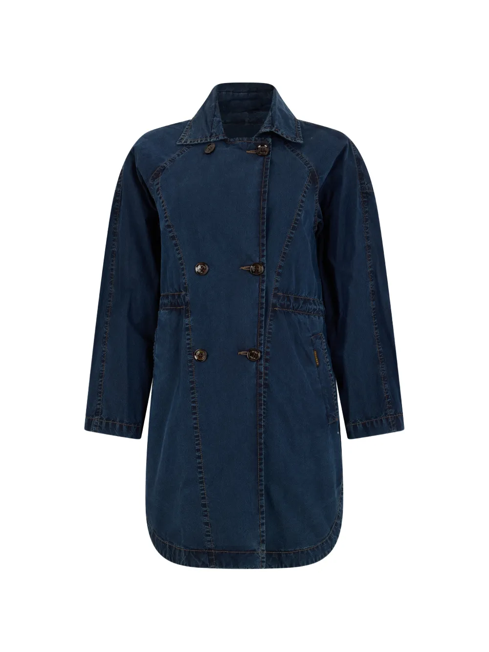 Moorer Aura-P double-breasted elasticated-waist coat - Blu