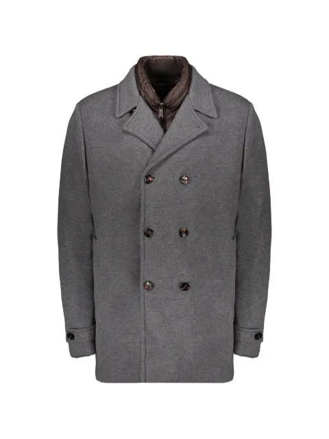 Moorer double-breasted layered jacket