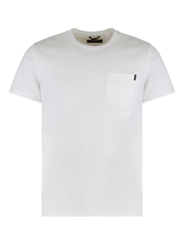 Moorer Bruzio-slc Chest-pocket T-shirt in White