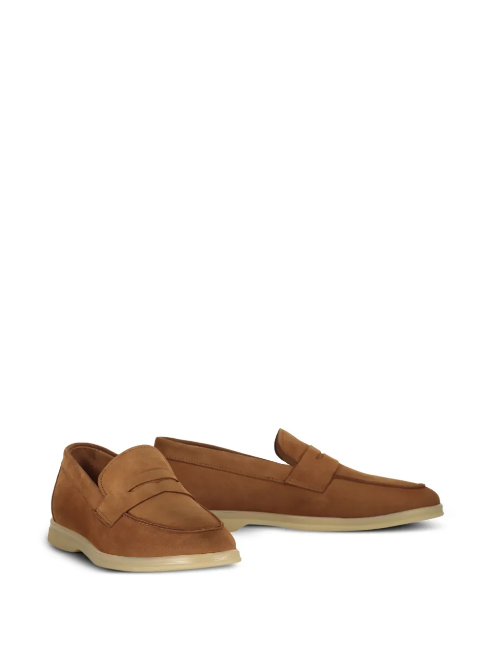 Bruno Magli leather loafers Brown