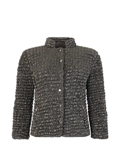 Moorer ruched mock-neck jacket