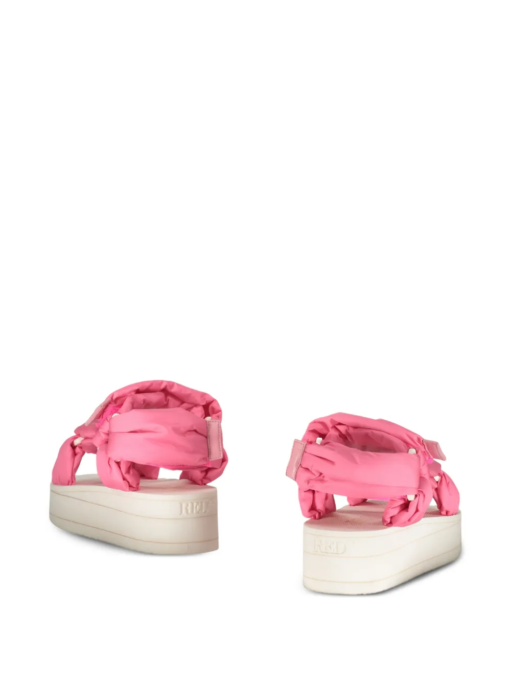 RED(V) open-toe touch-strap sandals Roze