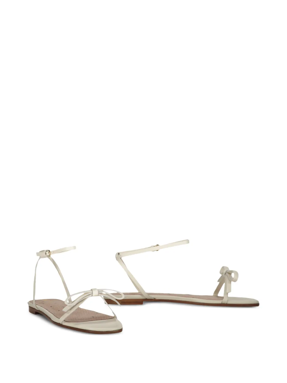 RED(V) bow-detail buckle-fastening sandals Beige