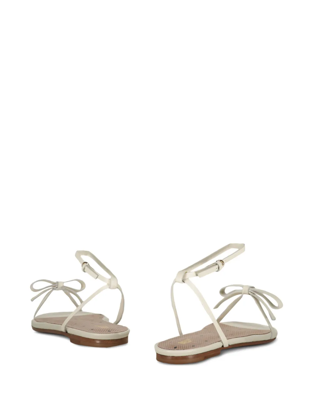 RED(V) bow-detail buckle-fastening sandals Beige