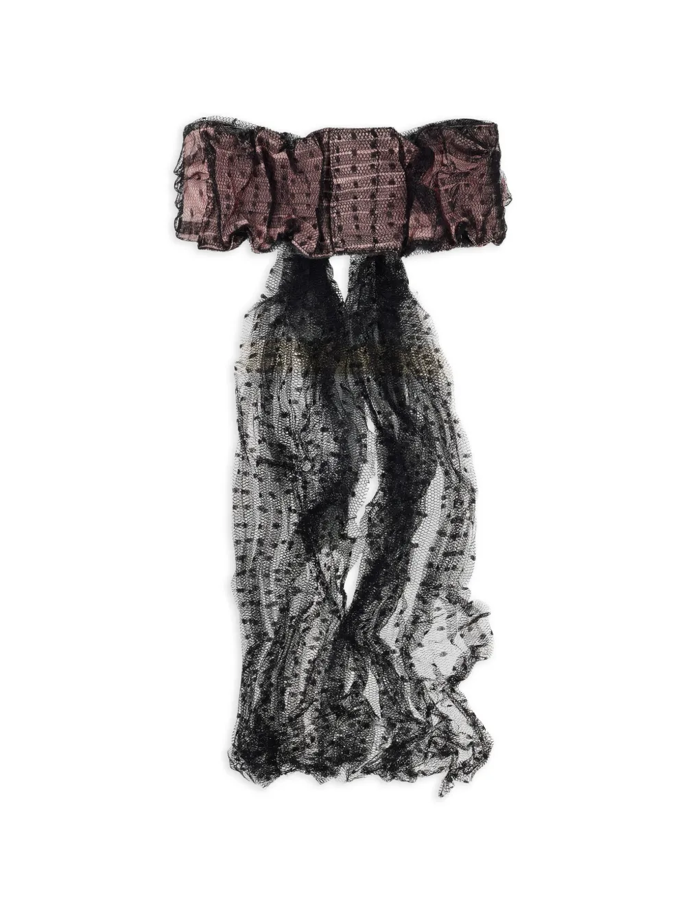  Red(v) Bow Hairband - Black 