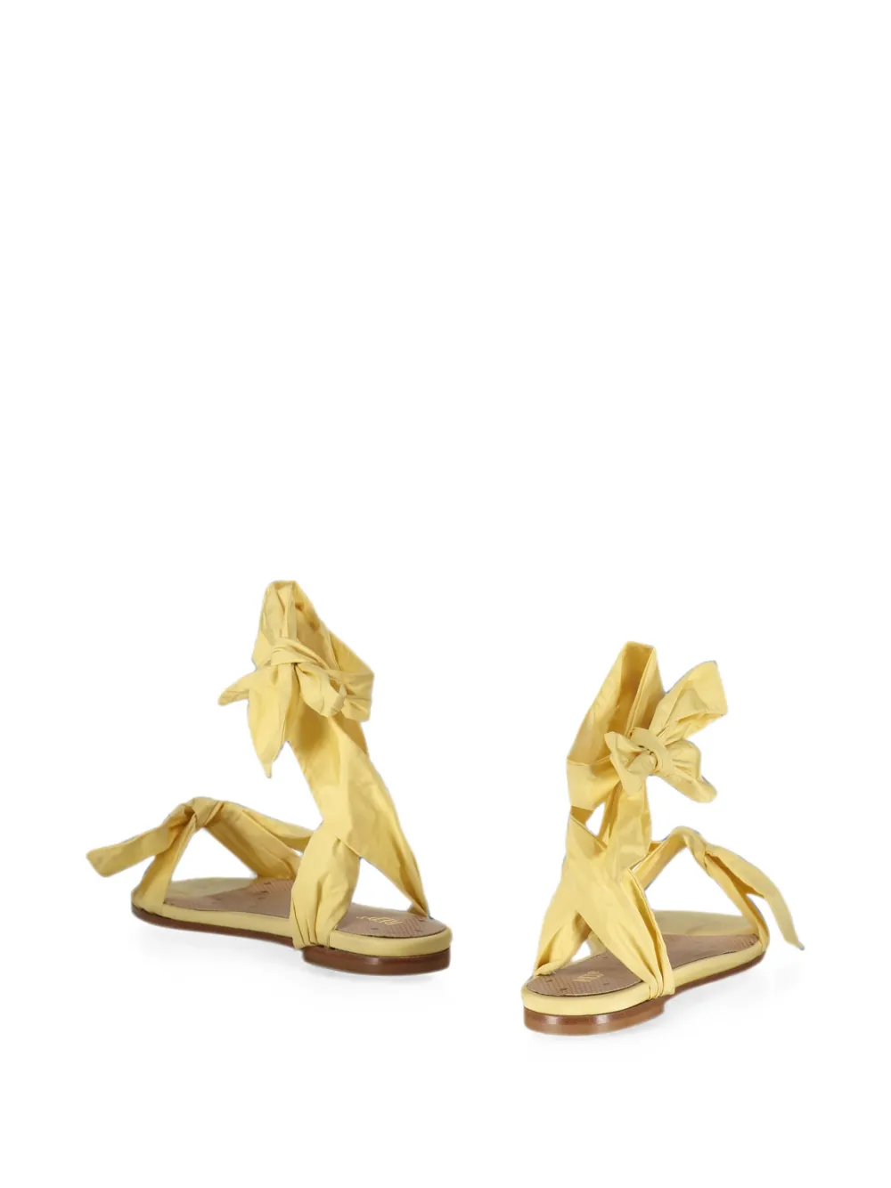 RED(V) bow-detail wrap-around sandals Geel