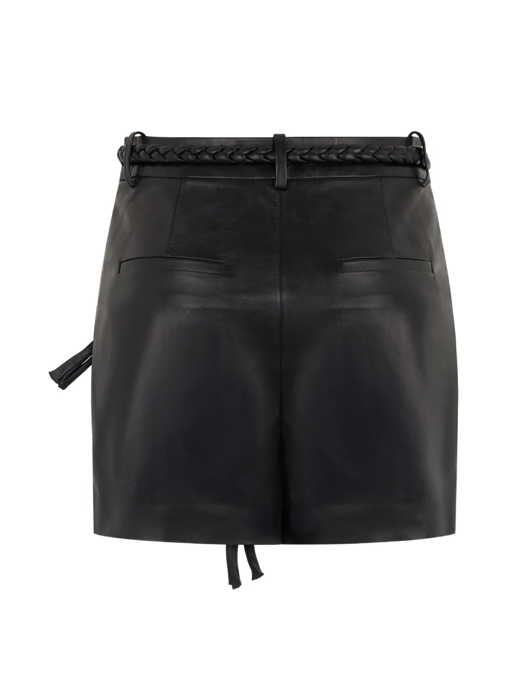 RED Valentino Shorts met gevlochten riem Zwart