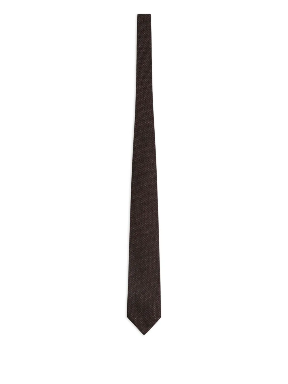Zegna textured silk tie | Brown | Image 1