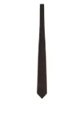 Zegna textured silk tie - Brown
