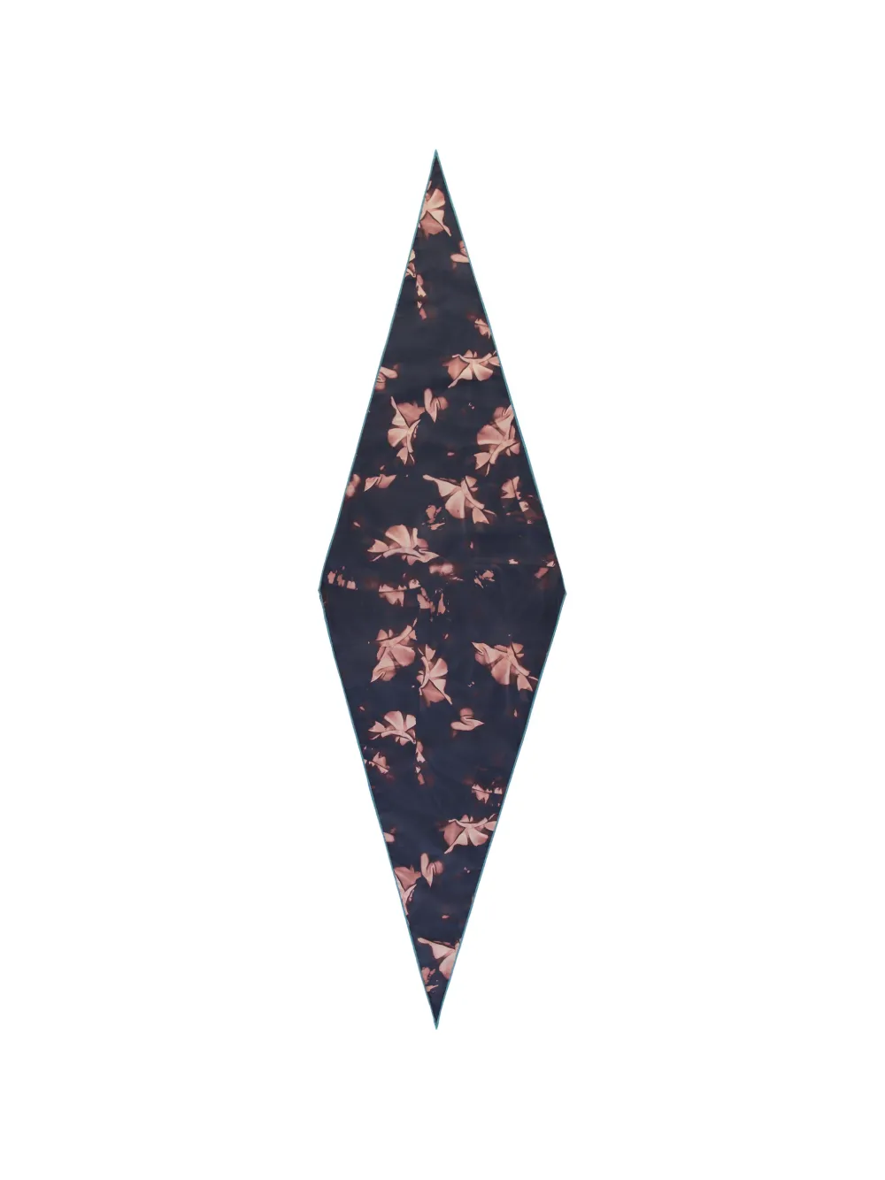 Zegna floral-print diamond-shaped scarf - Blu