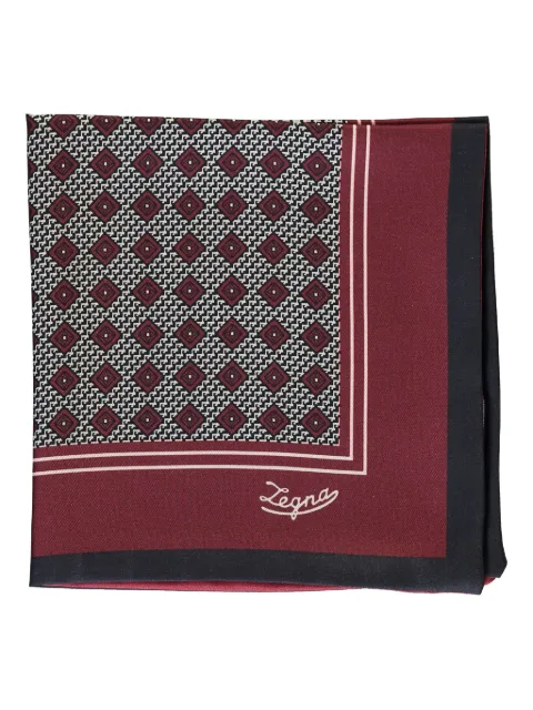 Zegna logo-print scarf