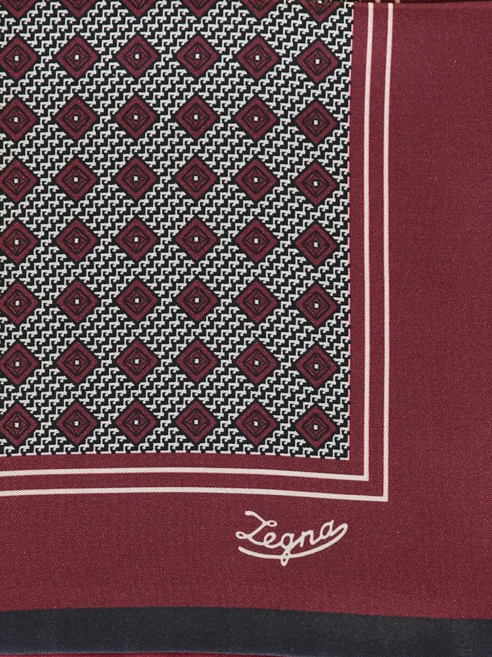 Zegna Sjaal met logoprint - Rood