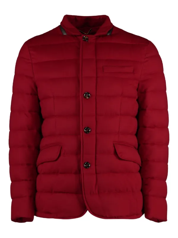 Moorer Wattierte Zayin-Ilw Jacke Aus Kaschmir Rot FARFETCH AT