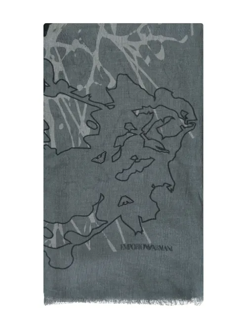 Foulard à imprimé géométrique - Emporio Armani - Modalova