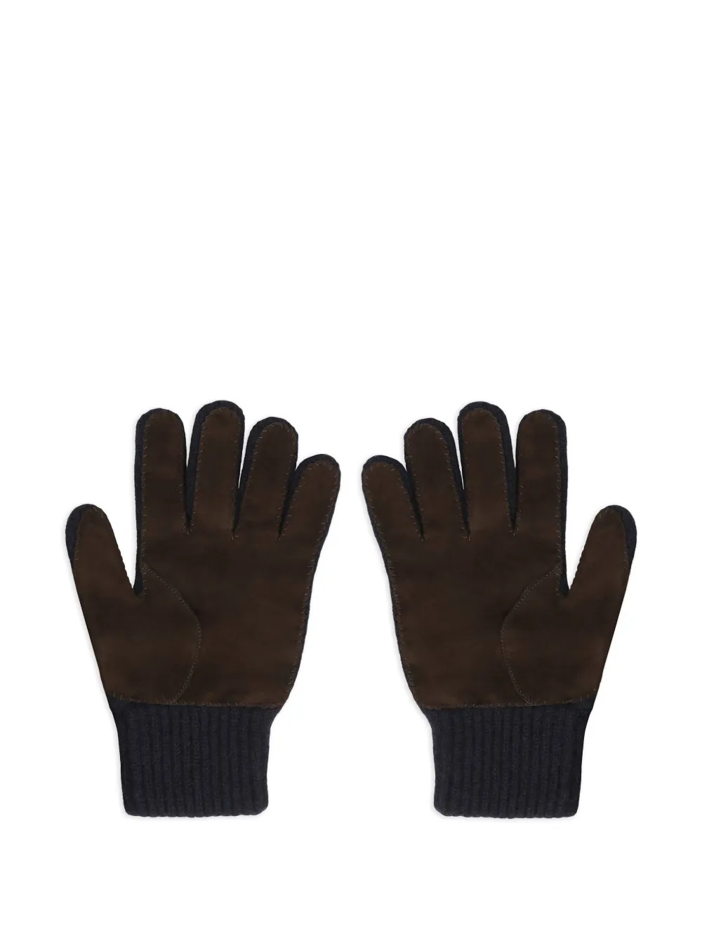 Moorer palm-insert cashmere gloves Blauw