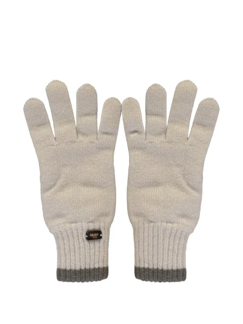 Moorer logo-plaque ribbed-trim gloves