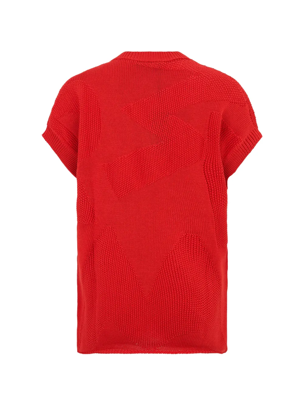 Moorer V-neck Knitted Sweater in Red, view 2