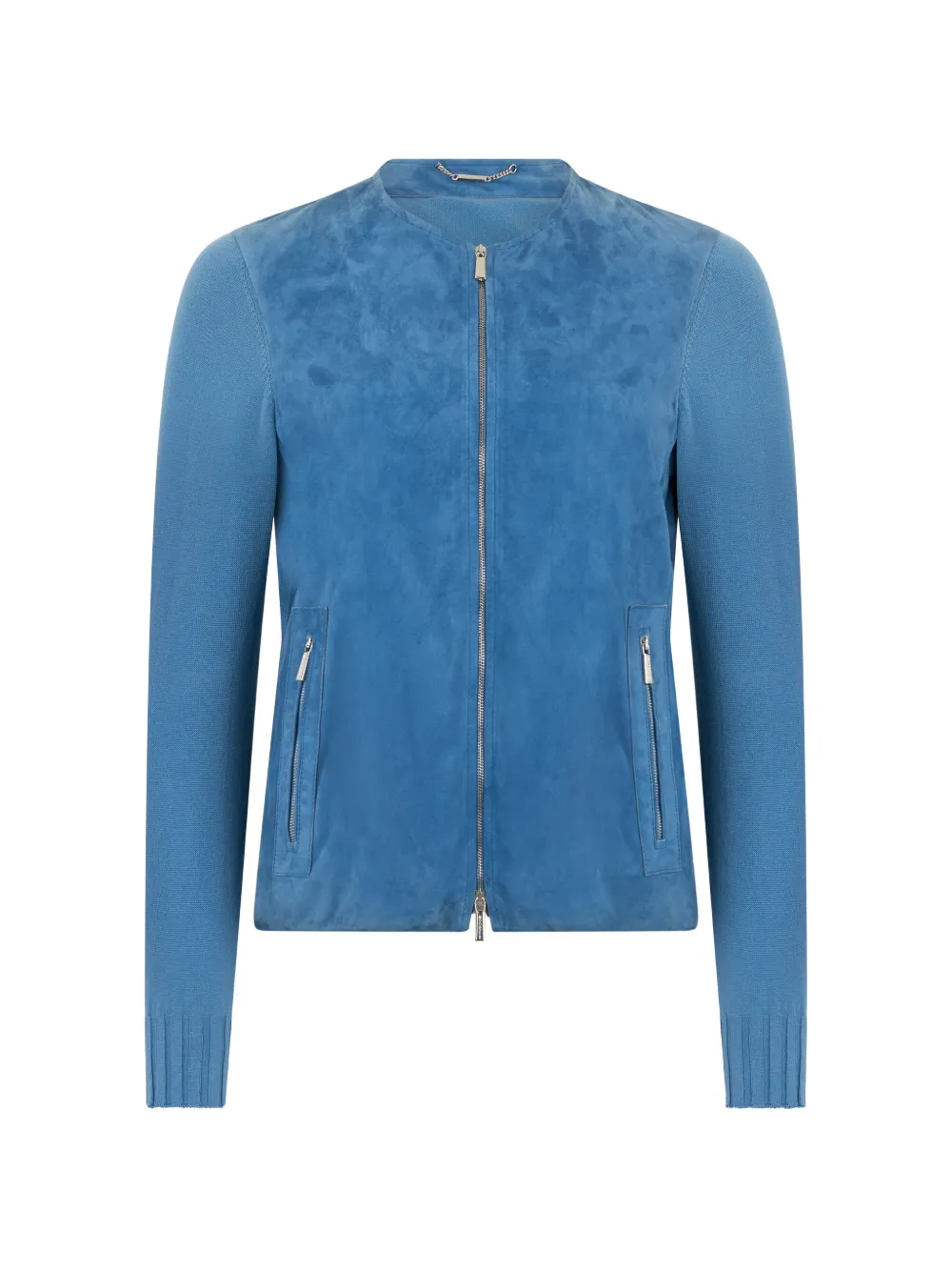 Moorer Cardigan Erica con inserti - Blu