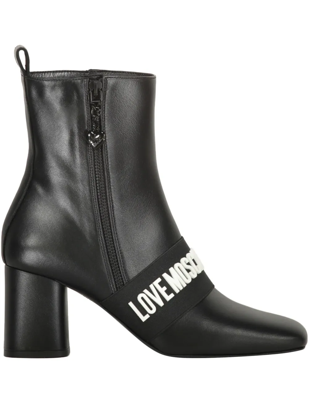 Love Moschino 70mm logo-lettering boots Black