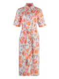St. John belted shirt dress - Blue