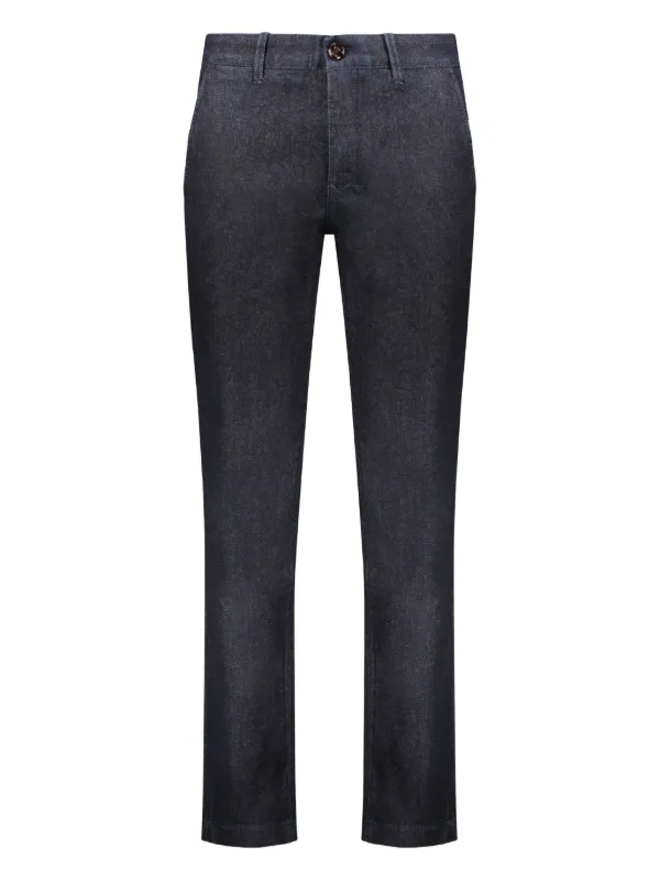 Moorer Levanzo Washed Trousers in Blue