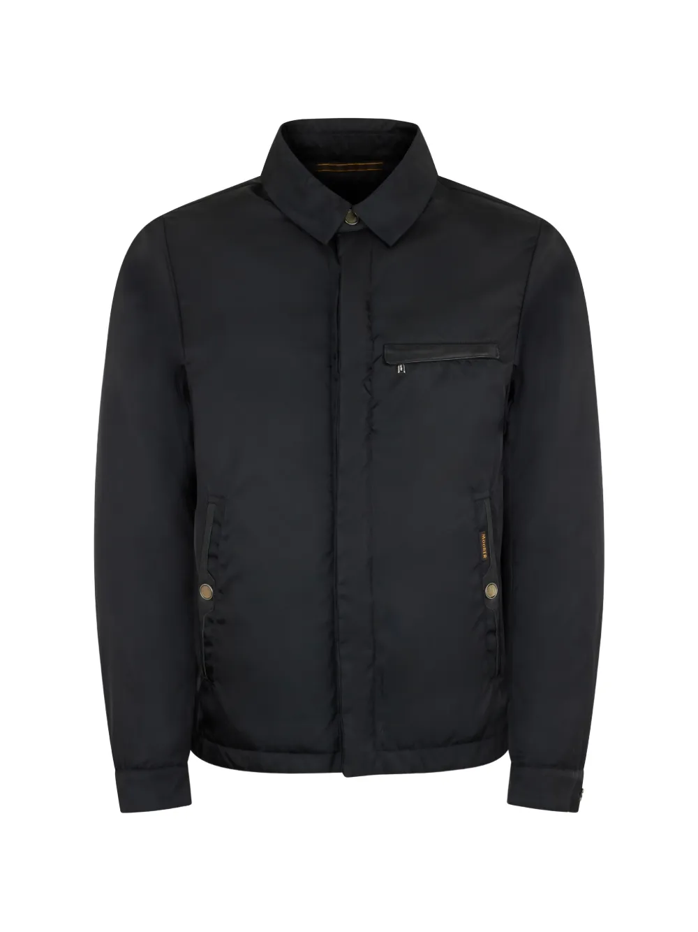 Moorer collared zip pocket jacket - Schwarz