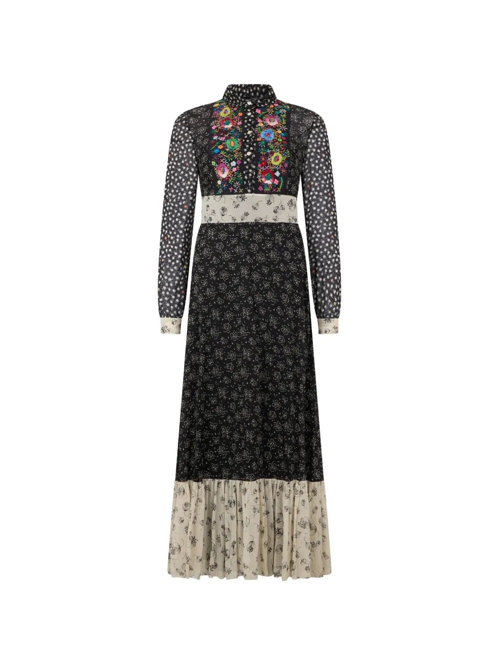 Valentino Garavani floral stars dress - Nero