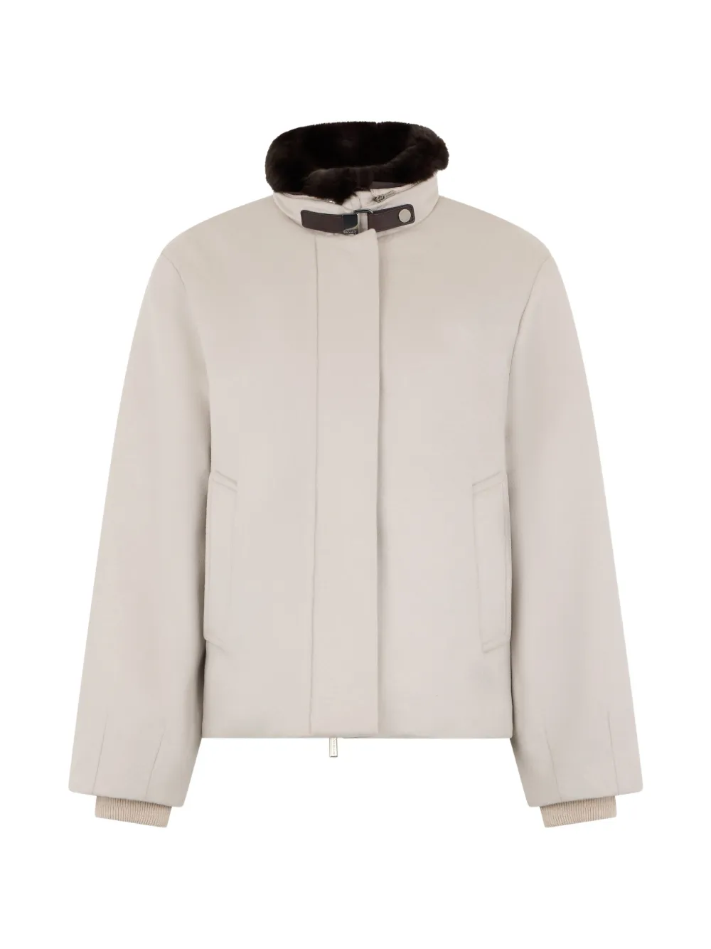 Moorer concealed-fastening jacket - Toni neutri