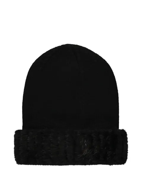 Moorer fur trim beanies 