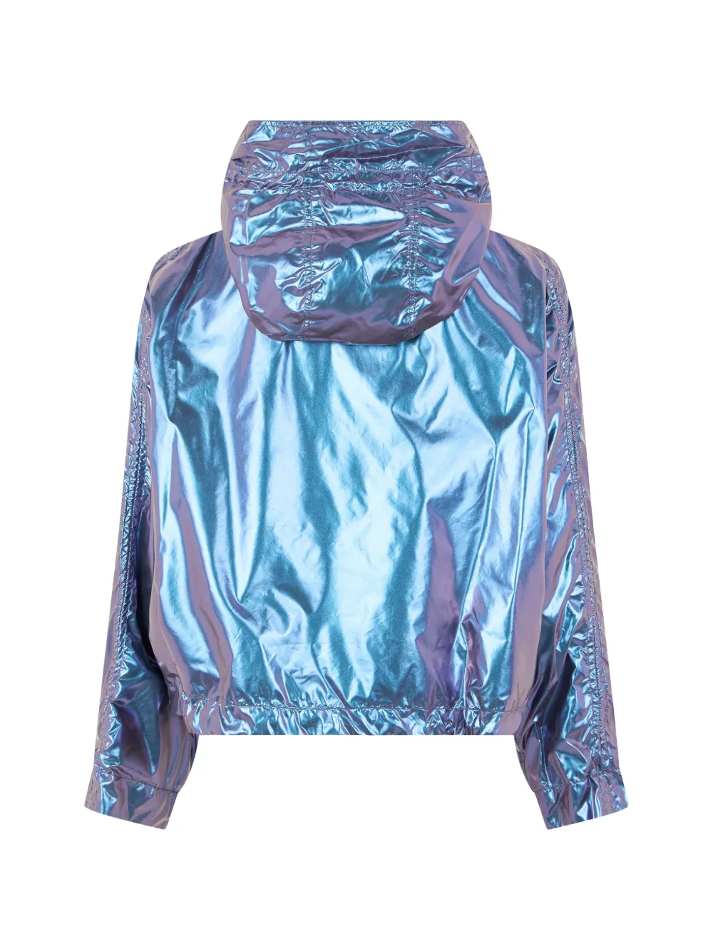 Moorer Ninfa-Ep metallic hooded jacket Blauw