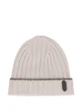 Moorer ribbed-cuff beanie - Neutrals