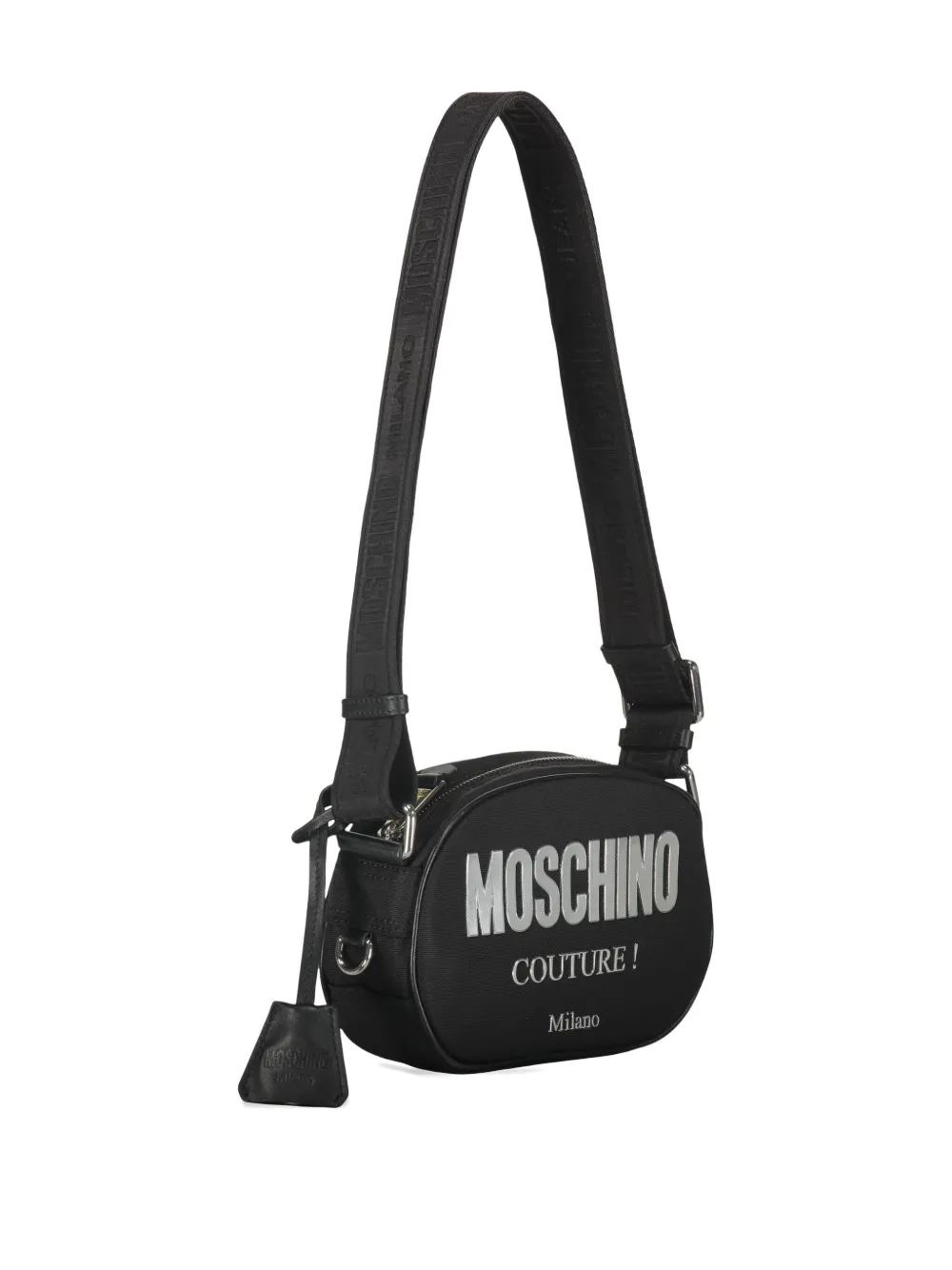Moschino Crossbodytas met logoplakkaat Zwart