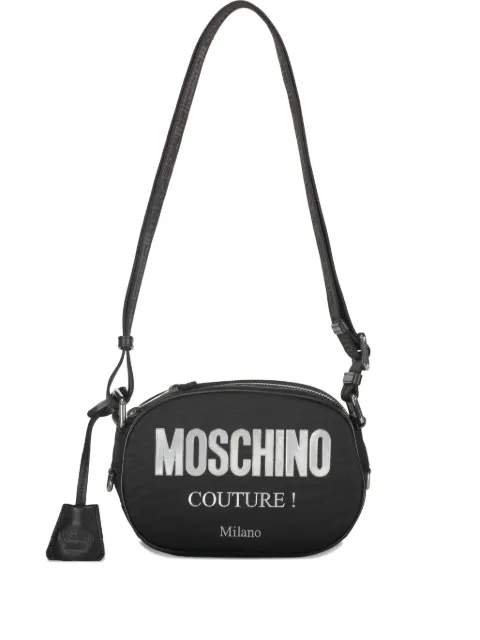Moschino oval-shaped logo shoulder bag