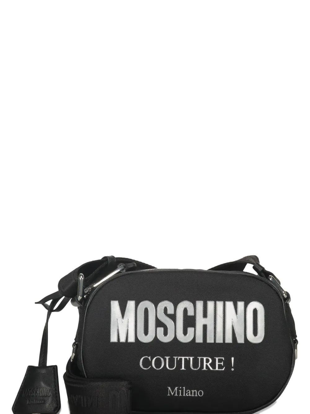 Moschino Crossbodytas met logoplakkaat Zwart