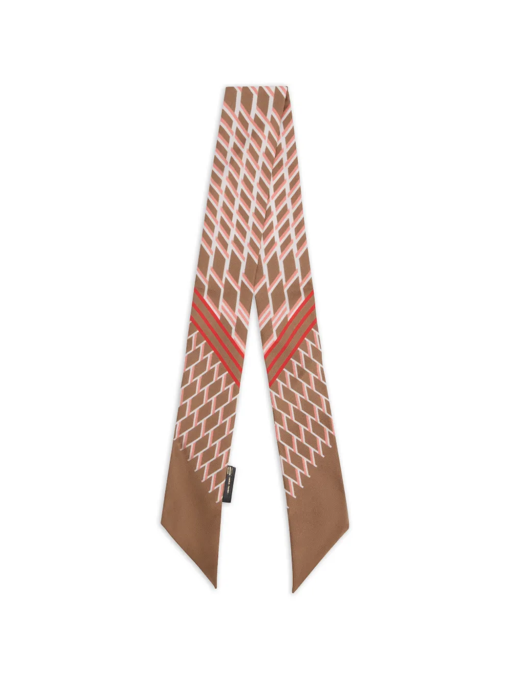 Moorer Sjaal met geometrische print Bruin