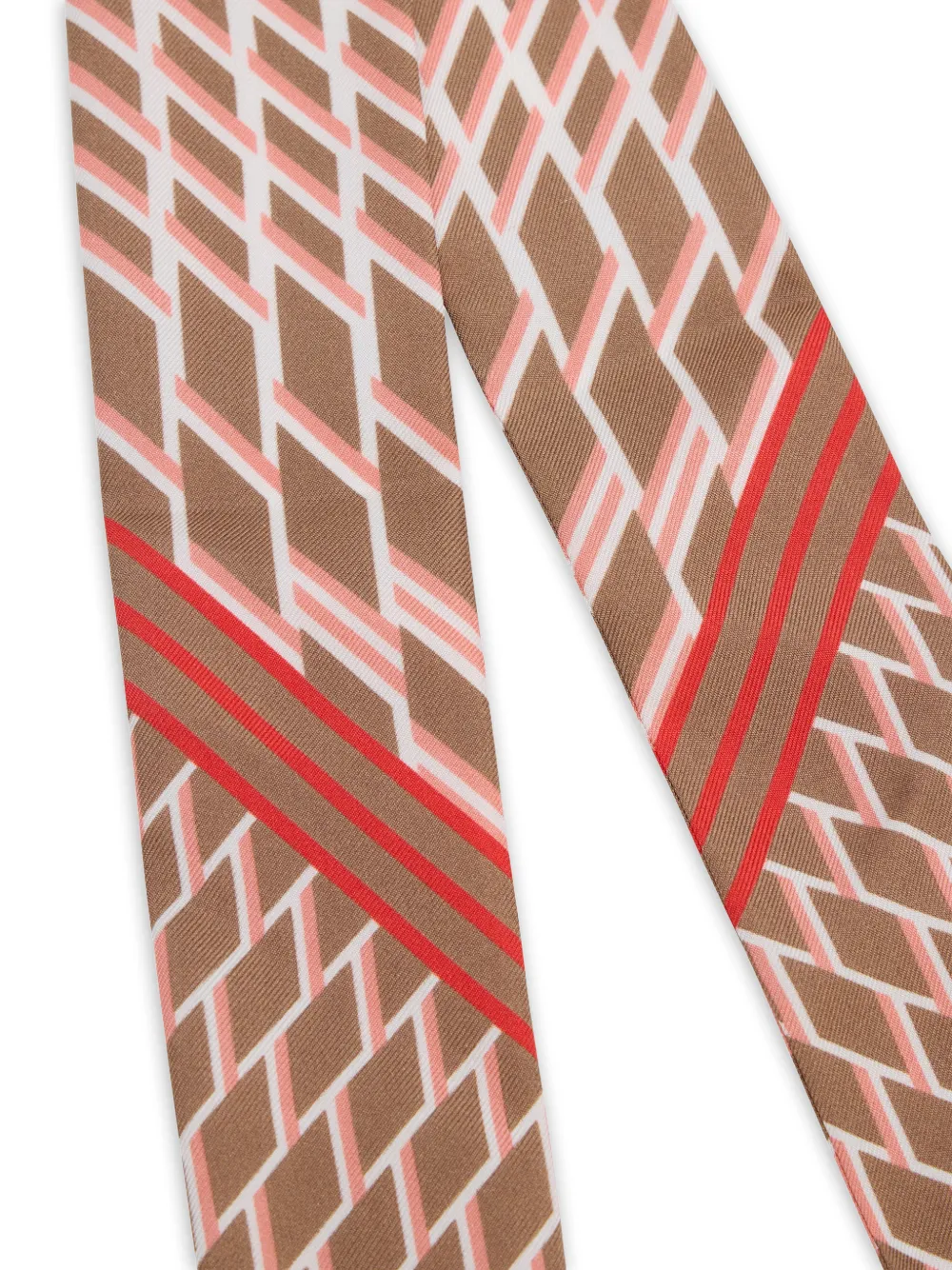 Moorer Sjaal met geometrische print Bruin
