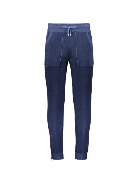 Moorer ribbed-knit drawstring track pants