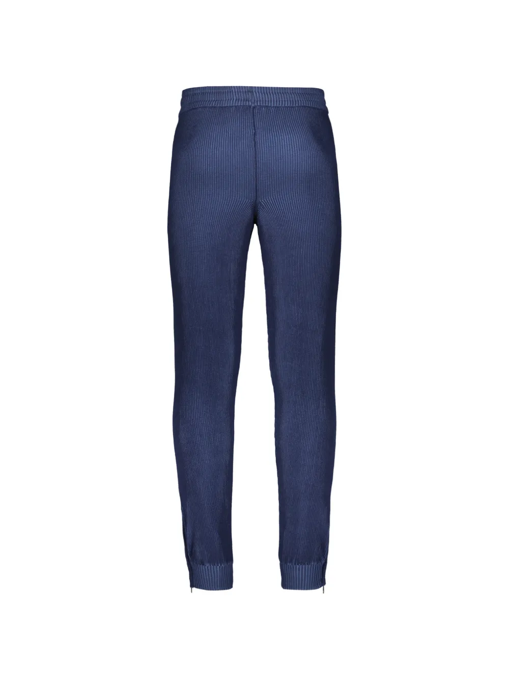 Moorer Ribgebreide trainingsbroek met trekkoordtaille Blauw