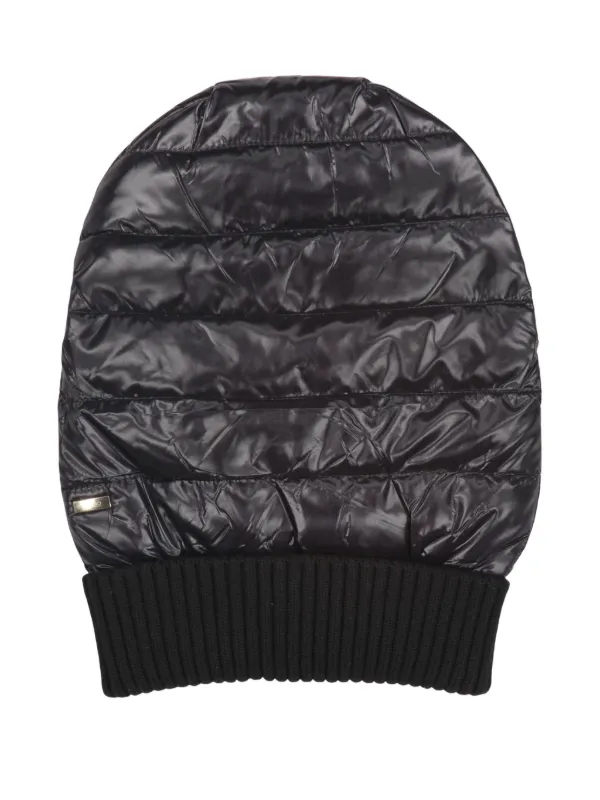 Logo-Plaque Padded Beanie Re-Nylon padded beanie in black - Prada | Mytheresa main image 2