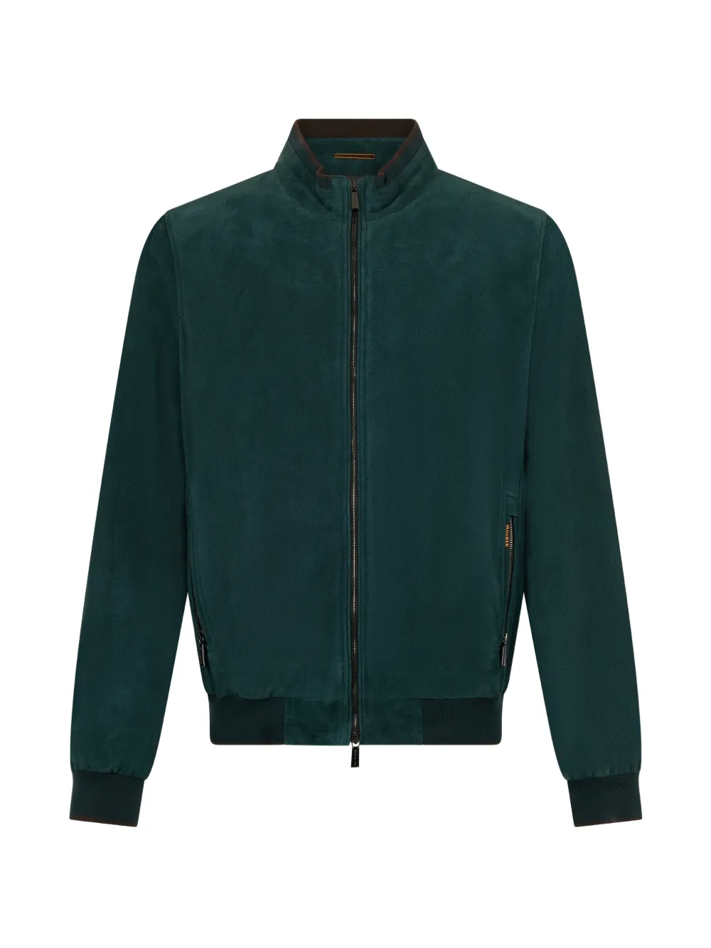 Moorer zip-up suede jacket - Verde