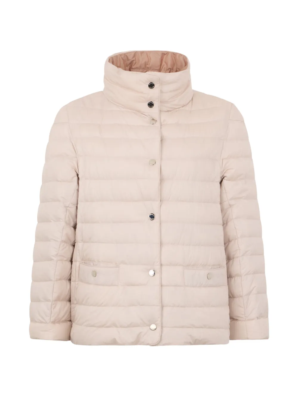 Moorer snap-button padded jacket - Toni neutri
