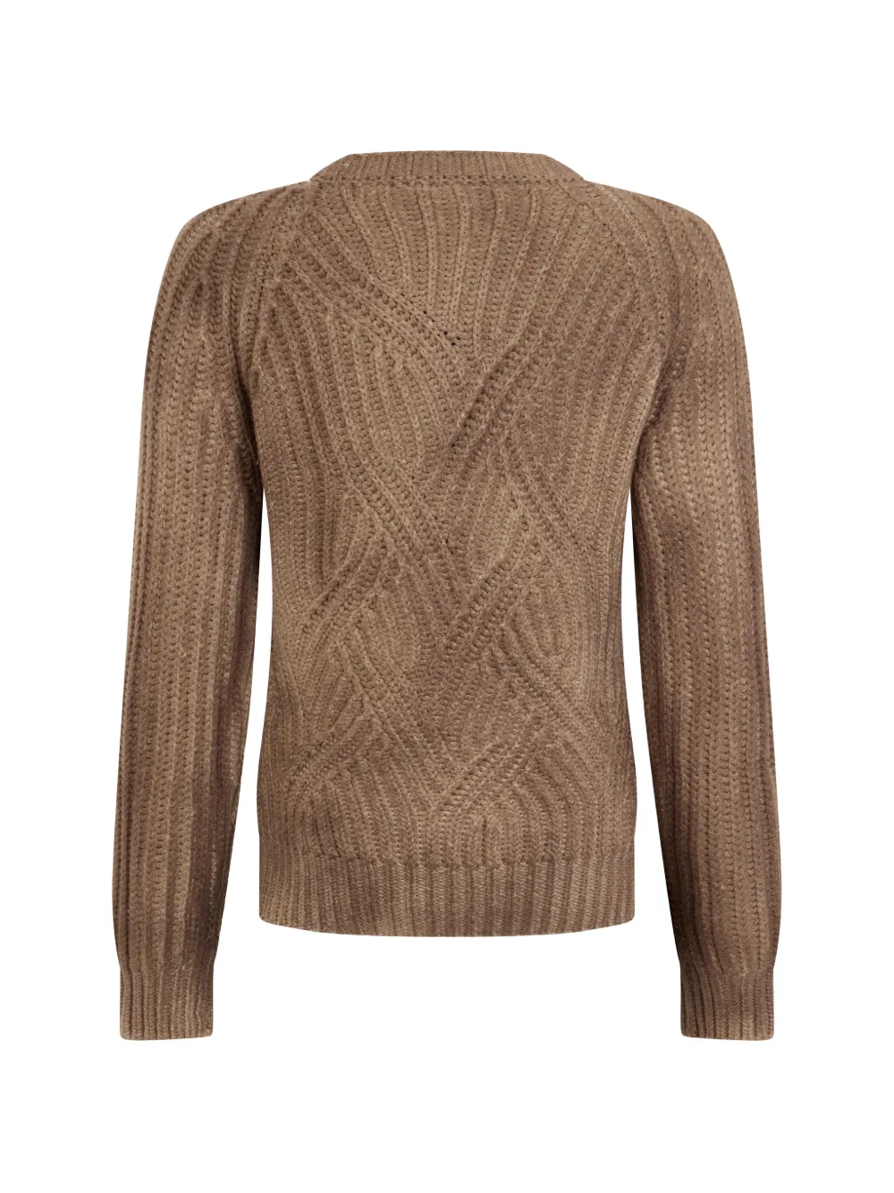 Moorer Dodecaltc cable-knit raglan-sleeve sweater Bruin