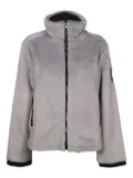 John Richmond logo-patch faux-fur jacket - Grey