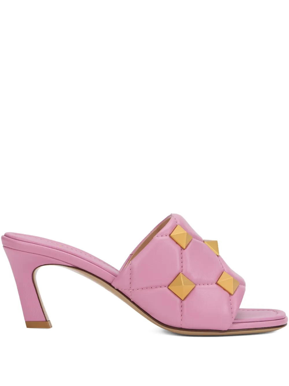 Valentino Garavani studded quilted sandals Roze
