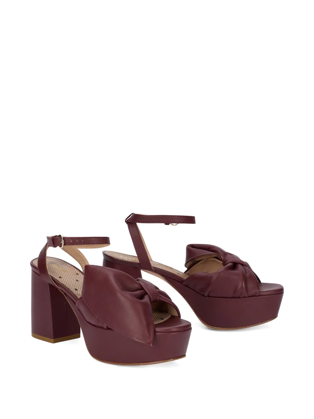 RED(V) Sandalen met plateauzool en strik Rood