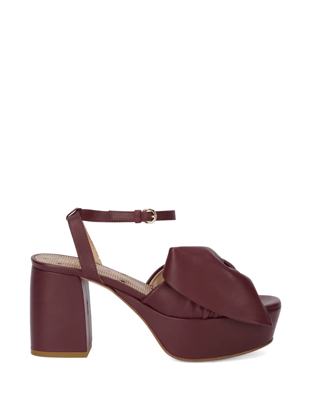 RED(V) Sandalen met plateauzool en strik Rood