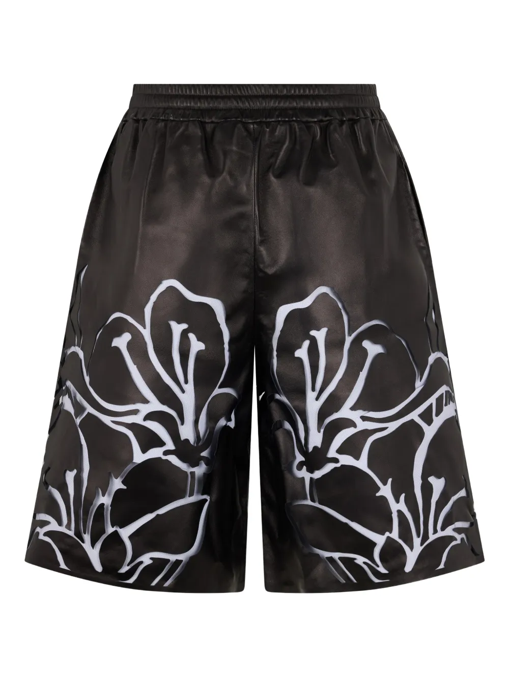 Valentino Garavani Broek met bloemen Zwart
