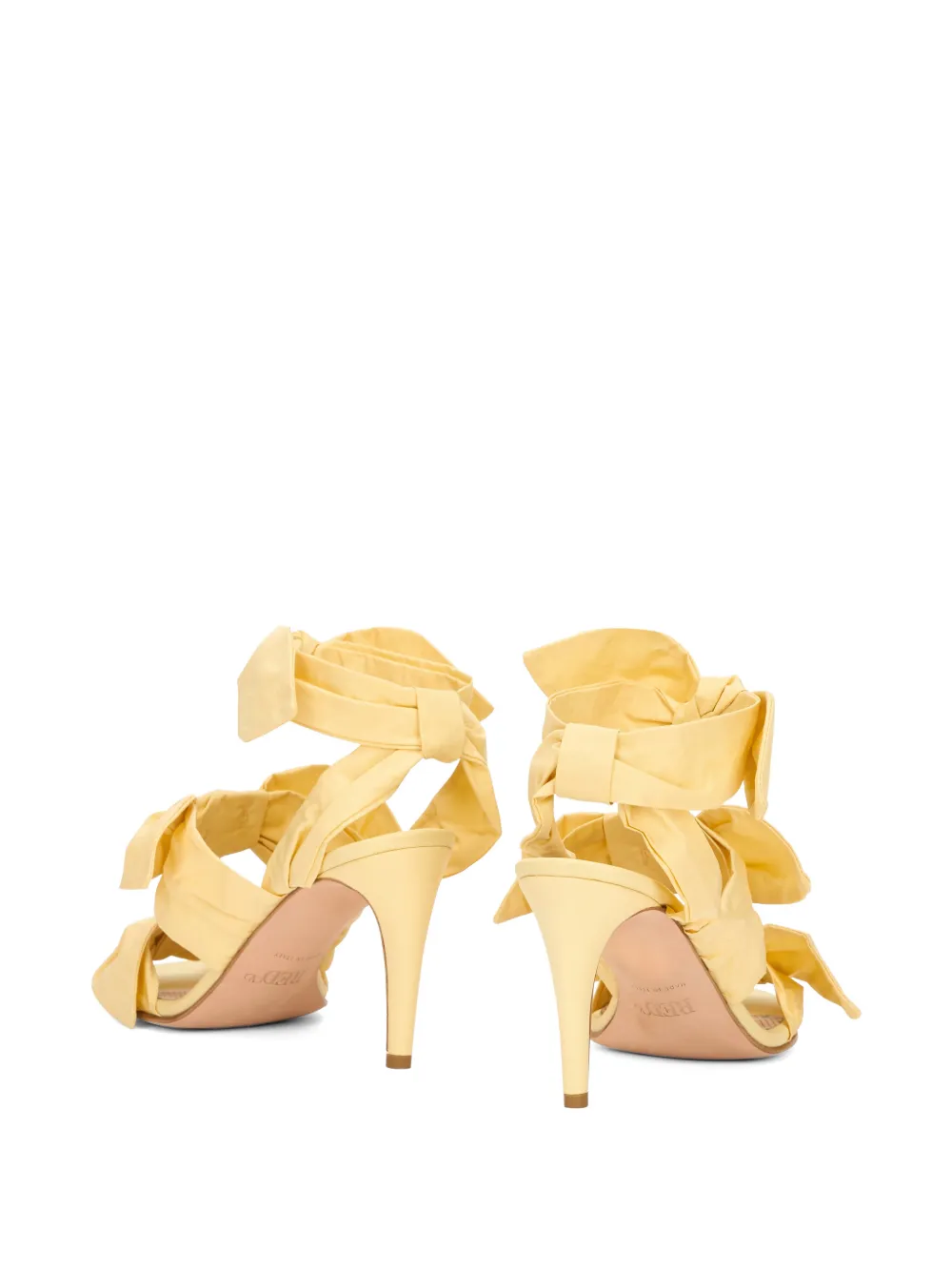 RED(V) bow-detail sandals Geel
