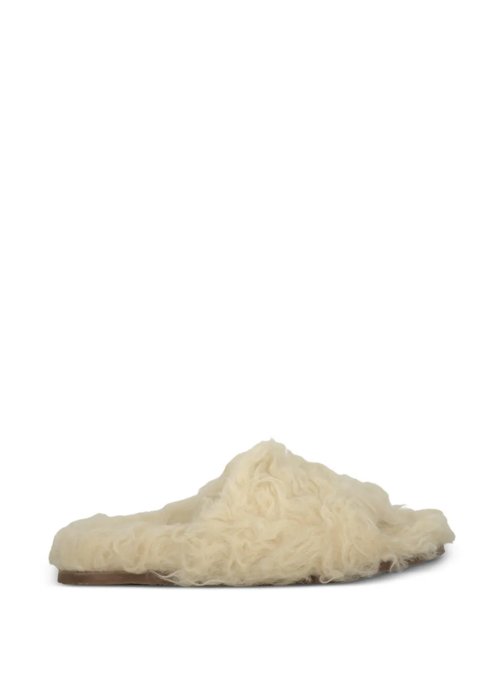 RED(V) open-toe shearling sandals Beige